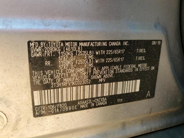 2019 TOYOTA RAV4 LE - 2T3H1RFV1KC023052