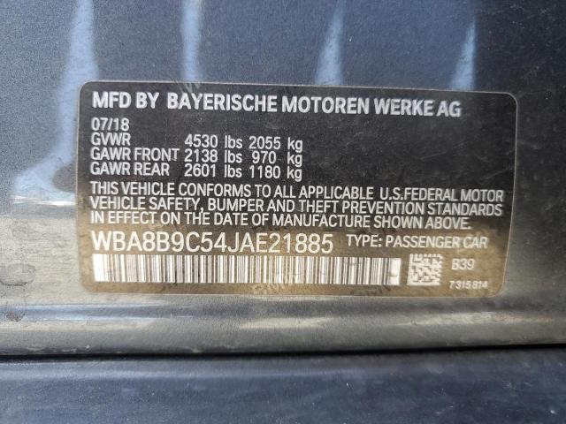 2018 BMW 330 I WBA8B9C54JAE21885