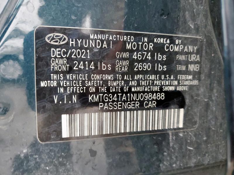 2022 GENESIS G70 BASE - KMTG34TA1NU098488