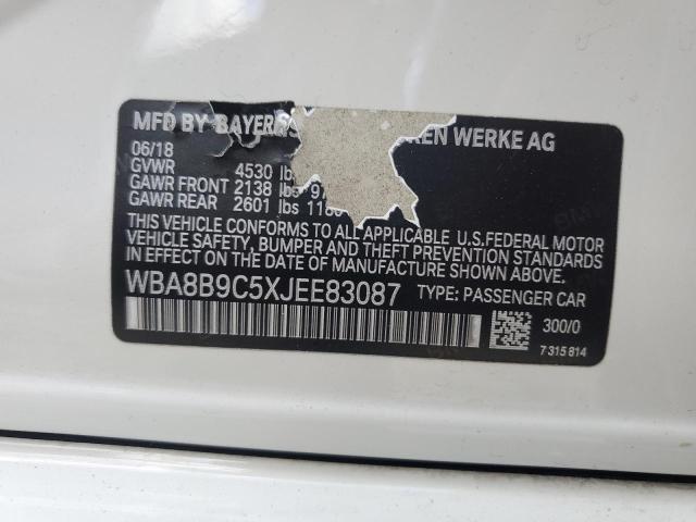 2018 BMW 330 I WBA8B9C5XJEE83087
