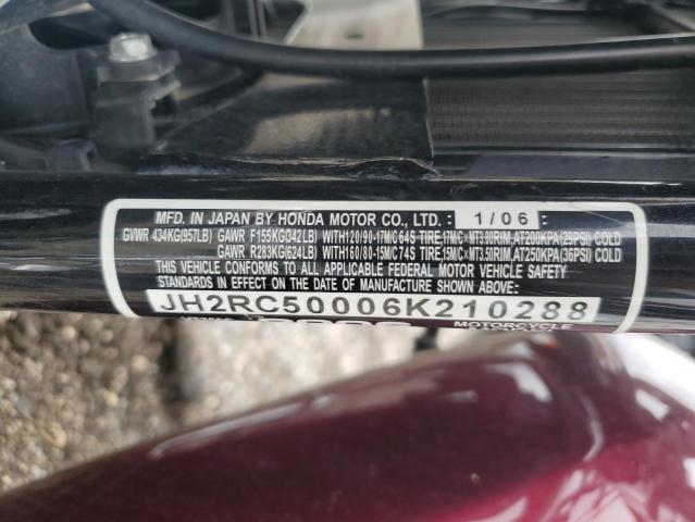 2006 HONDA VT750 C JH2RC50006K210288
