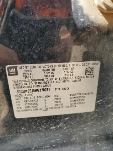 2017 CHEVROLET SILVERADO - 3GCUKSEJ0HG178071