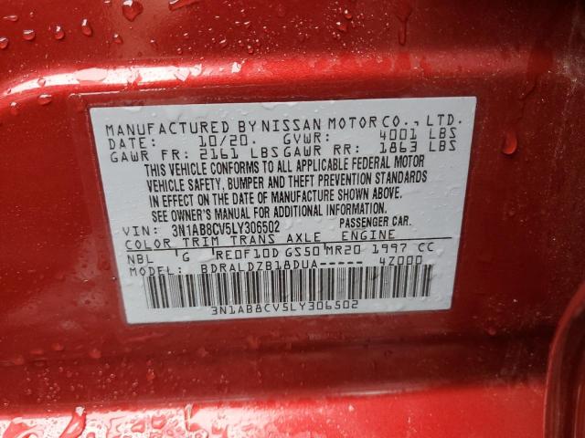 2020 NISSAN SENTRA SV - 3N1AB8CV5LY306502