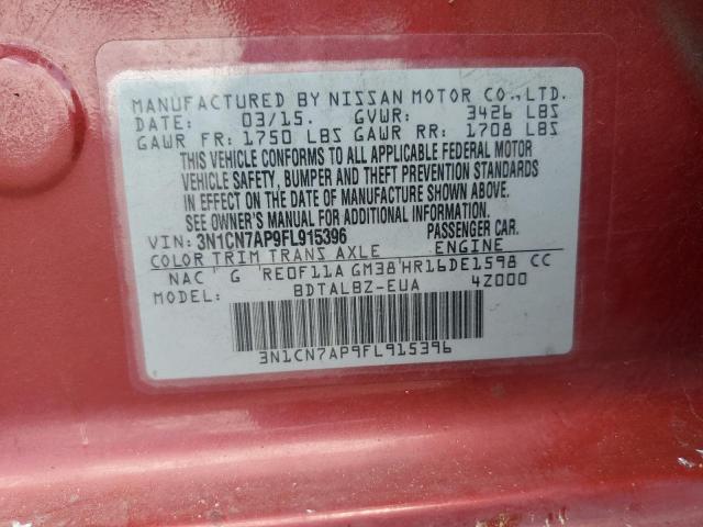 2015 NISSAN VERSA S - 3N1CN7AP9FL915396