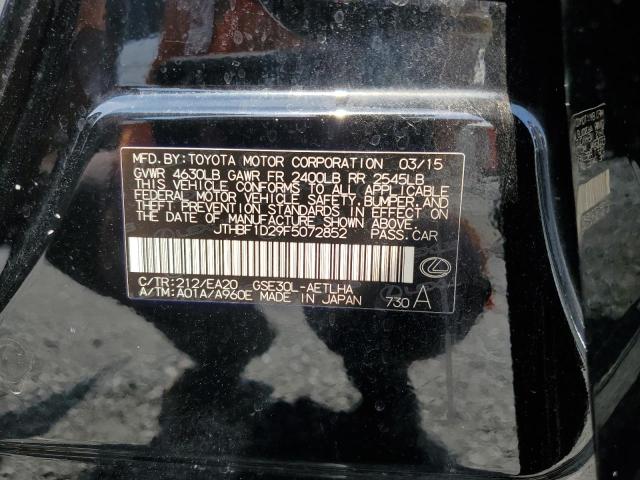 2015 LEXUS IS 250 JTHBF1D29F5072852