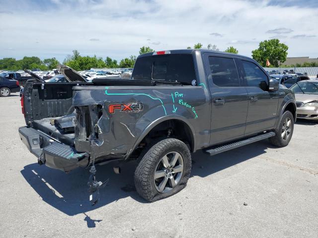 FORD F150 SUPER 2017 gray  gas 1FTEW1EG5HKD93977 photo #4