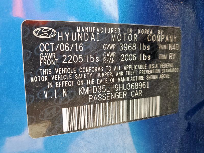 2017 HYUNDAI ELANTRA GT KMHD35LH9HU368961