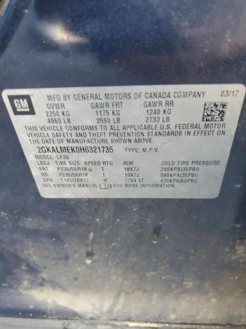 2017 GMC TERRAIN SLE 2GKALMEK0H6321735