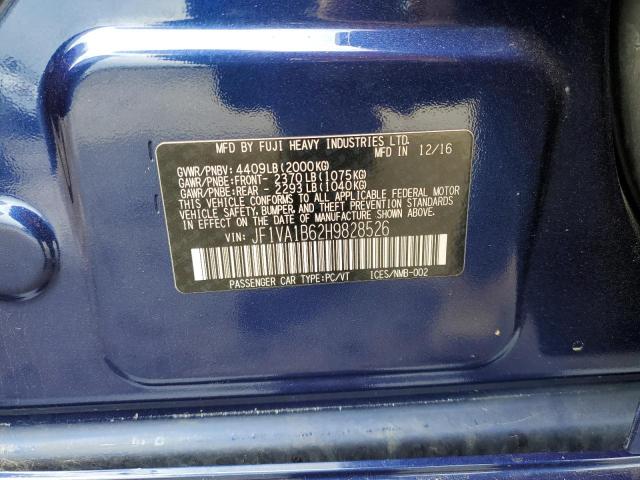 2017 SUBARU WRX JF1VA1B62H9828526