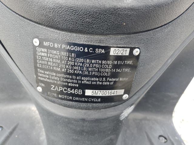 2021 PIAGGIO LIBERTY 50 ZAPC546B5M7001641