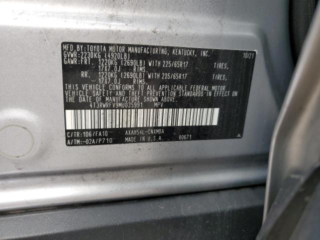 2021 TOYOTA RAV4 XLE 4T3RWRFV9MU035991