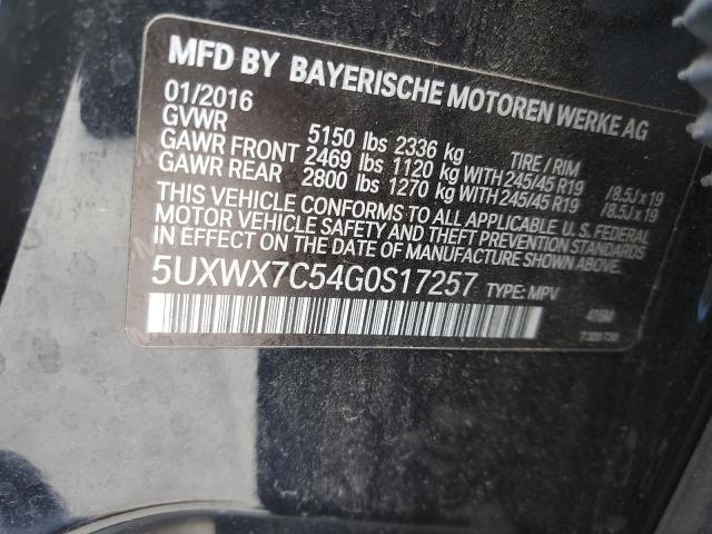 2016 BMW X3 XDRIVE3 - 5UXWX7C54G0S17257