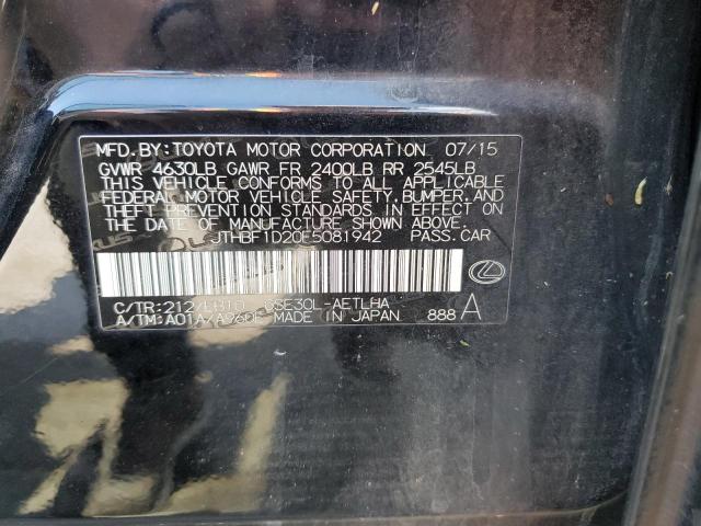 2015 LEXUS IS 250 JTHBF1D20F5081942