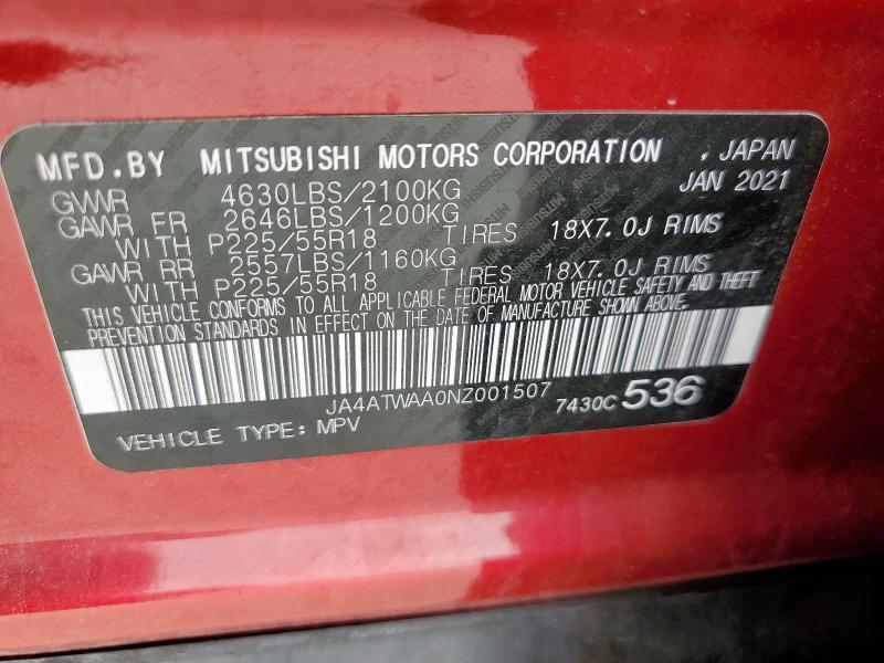 2022 MITSUBISHI ECLIPSE CR JA4ATWAA0NZ001507
