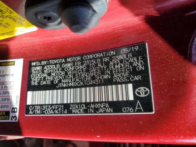 2019 TOYOTA C-HR XLE - JTNKHMBX2K1049311