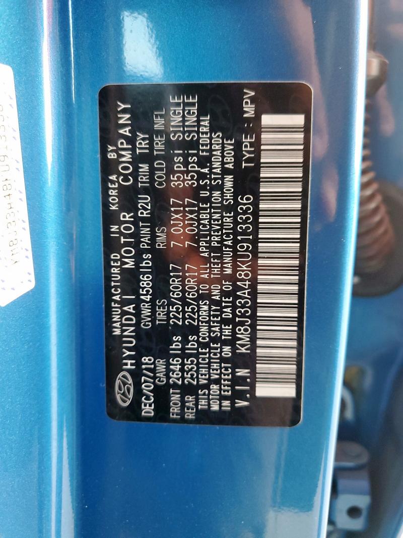 2019 HYUNDAI TUCSON LIM - KM8J33A48KU913336