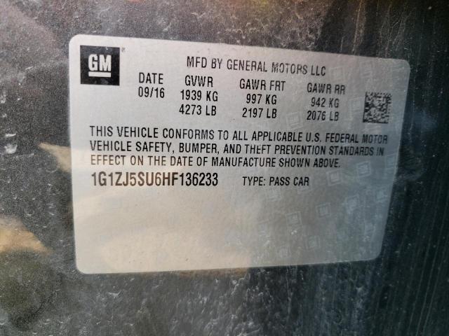 2017 CHEVROLET MALIBU HYB - 1G1ZJ5SU6HF136233