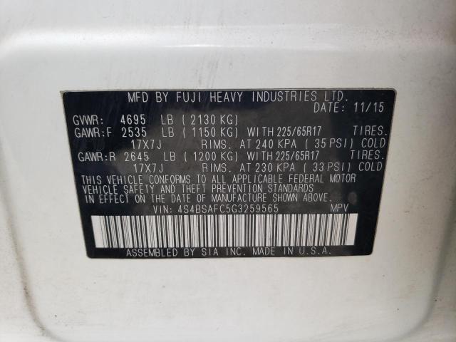4S4BSAFC5G3259565 Subaru Outback 2.5i Premium