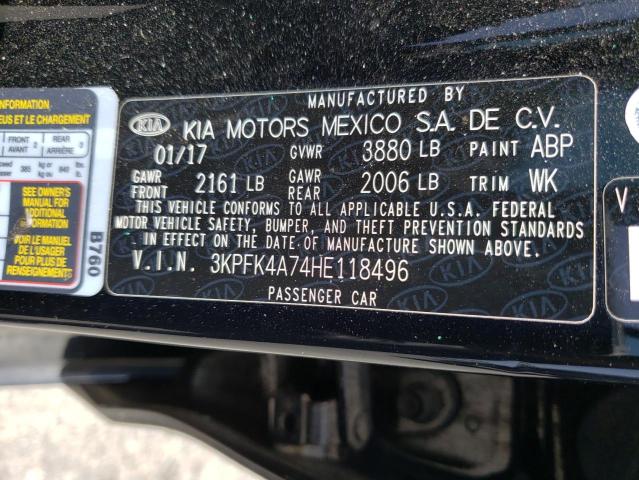3KPFK4A74HE118496 KIA FORTE LX