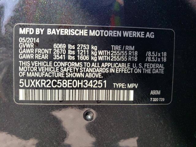 5UXKR2C58E0H34251 BMW X5 Sdrive35i