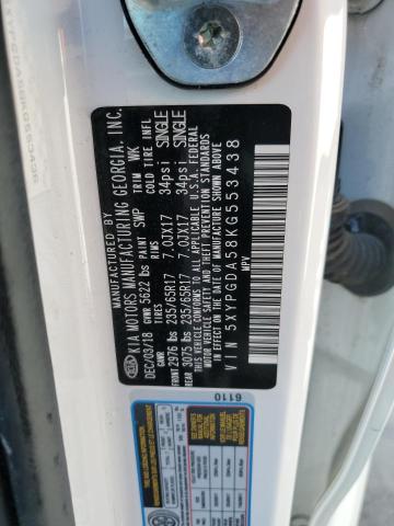 5XYPGDA58KG553438 KIA SORENTO LX