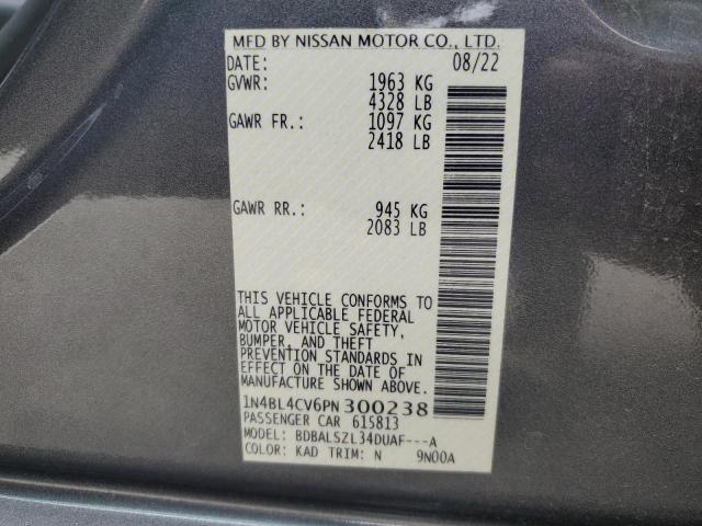 1N4BL4CV6PN300238 Nissan ALTIMA SR