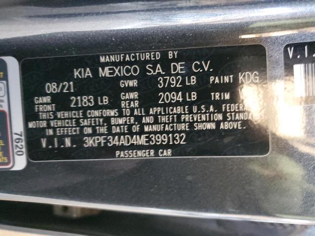 3KPF34AD4ME399132 KIA Forte Gt Line