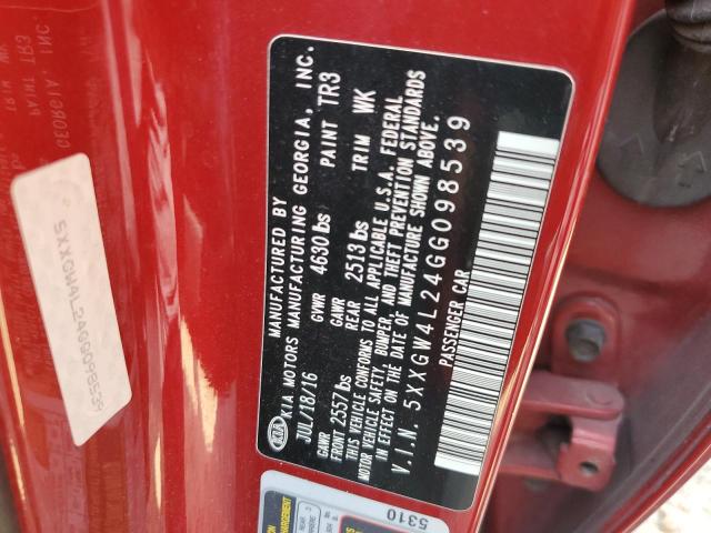 5XXGW4L24GG098539 KIA OPTIMA SX
