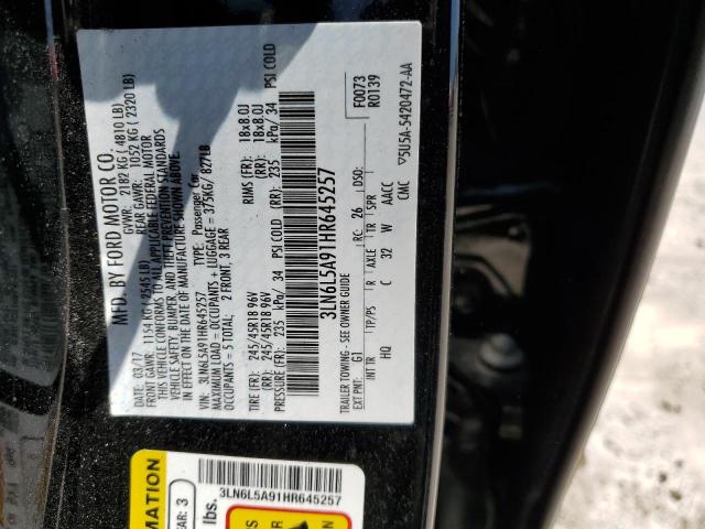 2017 LINCOLN MKZ PREMIE 3LN6L5A91HR645257