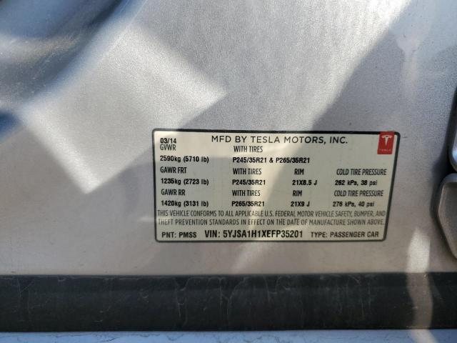 5YJSA1H1XEFP35201 Tesla MODEL S