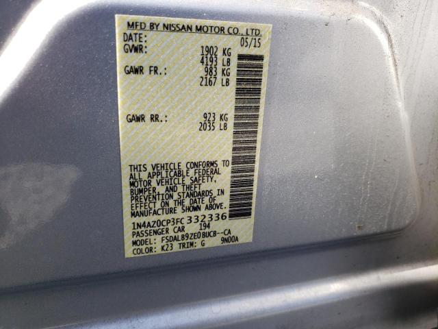 1N4AZ0CP3FC332336 Nissan LEAF S