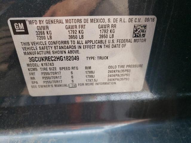 3GCUKREC2HG182049 Chevrolet Silverado K1500 Lt