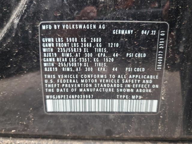 2022 VOLKSWAGEN ID.4 PRO WVGJNPE24NP039967