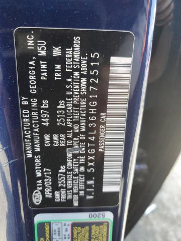 5XXGT4L36HG172515 KIA Optima Lx