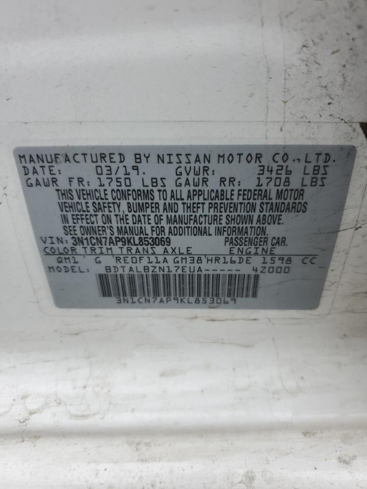 3N1CN7AP9KL853069 NISSAN VERSA 2019