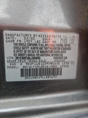 3N1CN8EV9LL884693 Nissan Versa SV 12