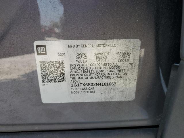 2022 CHEVROLET BOLT EV 2L - 1G1FX6S02N4101667