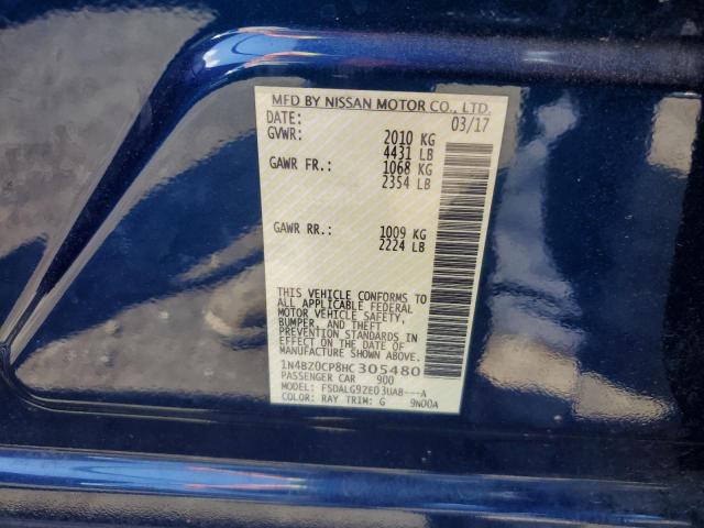 1N4BZ0CP8HC305480 Nissan LEAF S