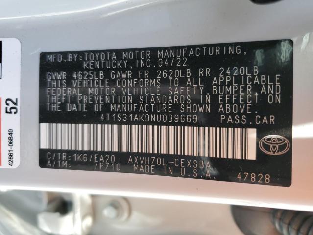 2022 TOYOTA CAMRY NIGH - 4T1S31AK9NU039669