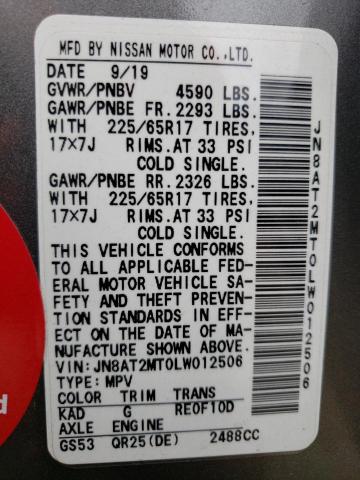 JN8AT2MT0LW012506 Nissan ROGUE S