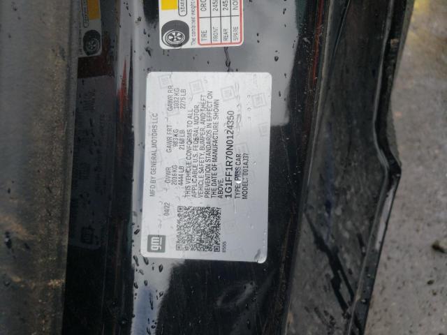 2022 CHEVROLET CAMARO LT1 1G1FF1R70N0124350