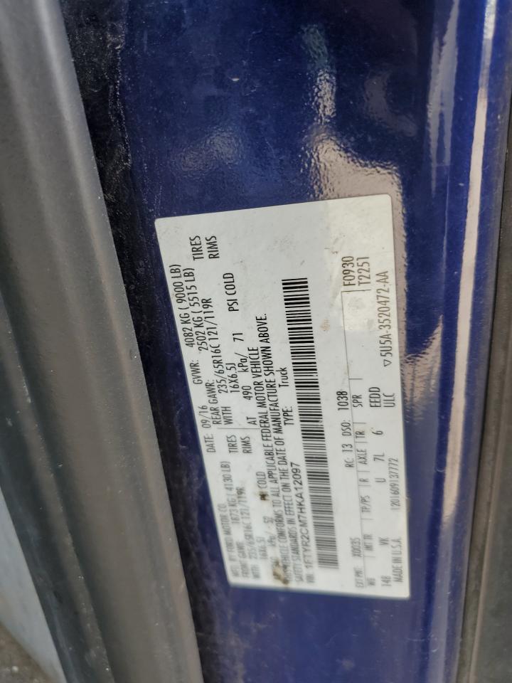 1FTYR2CM7HKA12097 FORD TRANSIT 2017