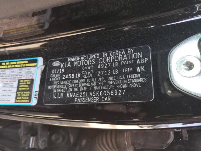 2019 KIA STINGER PR - KNAE25LA5K6058927