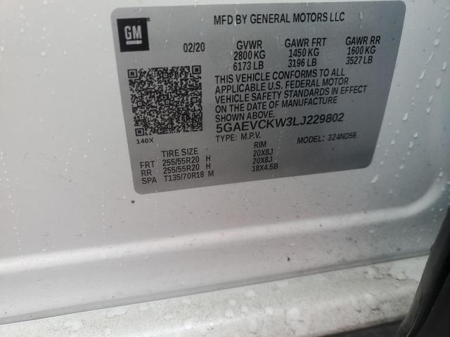 5GAEVCKW3LJ229802 Buick Enclave Avenir