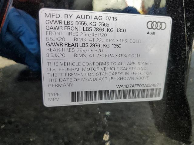 WA1D7AFP0GA024871 | 2016 AUDI Q5 PREMIUM