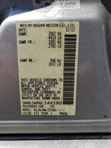 1N4BL3AP0GC144580 Nissan Altima 3.5sl