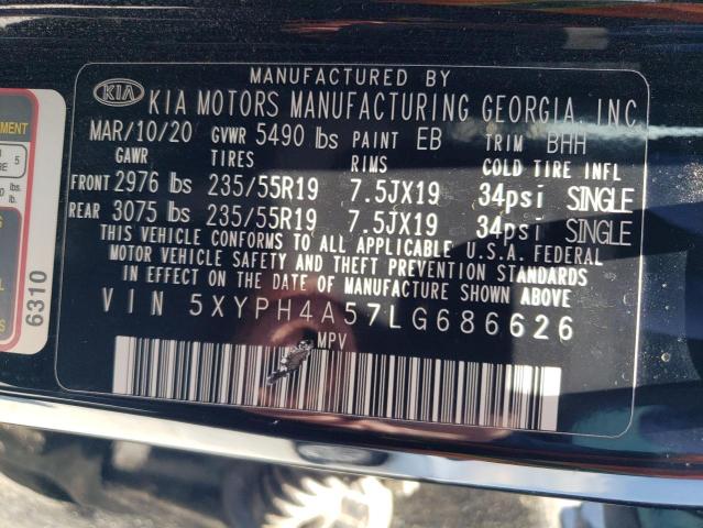 5XYPH4A57LG686626 KIA SORENTO EX