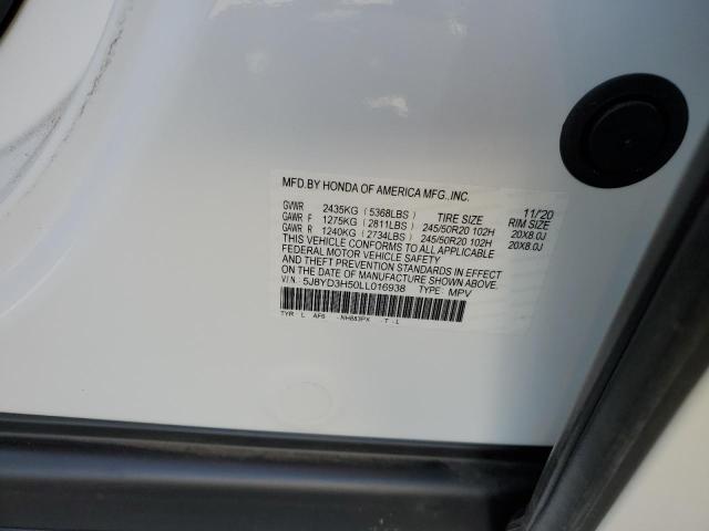 5J8YD3H50LL016938 Acura Mdx Technology