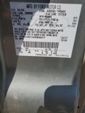 2005 Ford Escape Xlt VIN: 1FMYU03145KB06017 Lot: 56704333