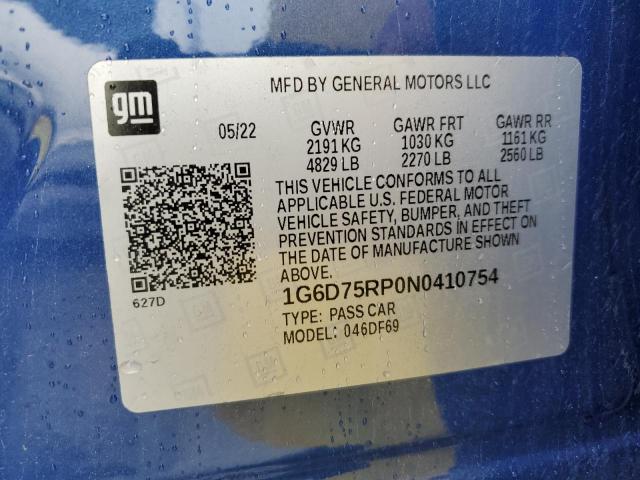 2022 CADILLAC CT4-V BLAC 1G6D75RP0N0410754